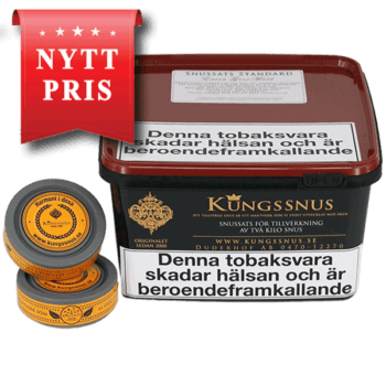 Kungssnus Snussats som är extra grovmald. Beställ snussats från Snusfabriken.com