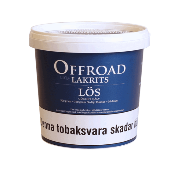Offroad Lakrits Lös 500gram snussats från V2 - Beställ från Snusfabriken.com