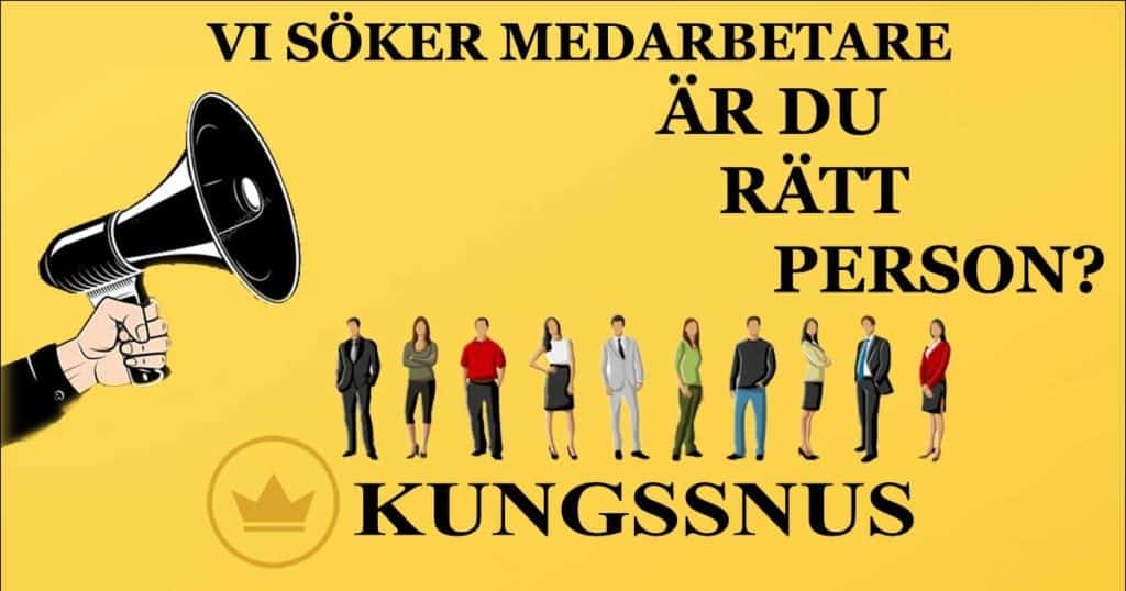 Medarbetale sökes till Kungssnus