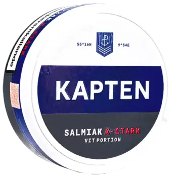 Kapten Salmiak X-Stark Vit Portion