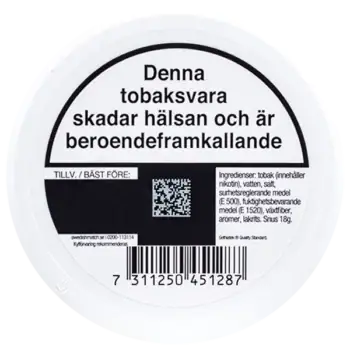 Kapten Salmiak X-Stark Vit Portion