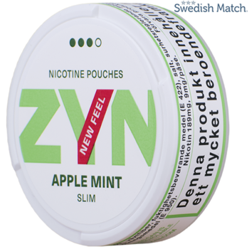 ZYN Apple Mint Slim Strong All White Portion snus