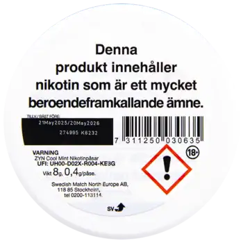 ZYN Cool Mint Mini Dry 3 mg