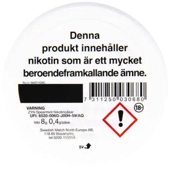 ZYN Spearmint Mini Dry 1,5 mg