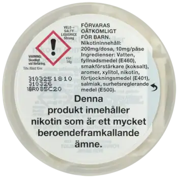 Velo Salty Liquorice 10 mg