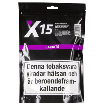 X-15 Lakrits Portionssnus Softpack