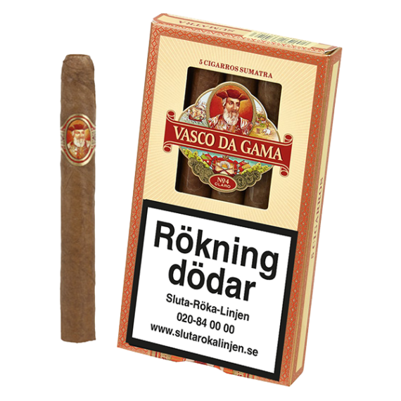 Vasco Da Gama No. 4 Claro 5-pack cigarrer