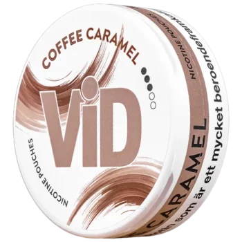 VID Coffee Caramel All White Portionssnus Portion Nikotin Tobaksfri Nikotinpåsar Vanilj Kaffe