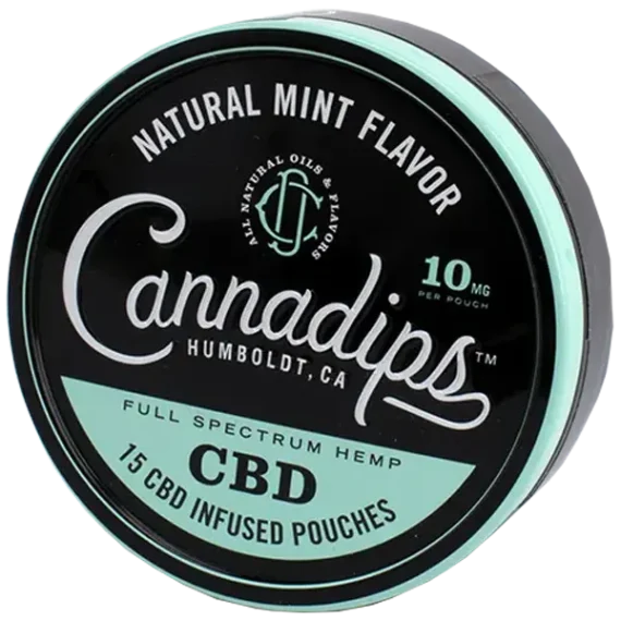 Cannadips Natural Mint Flavor CBD Portion. Köp fraktfritt från Snusfabriken.com