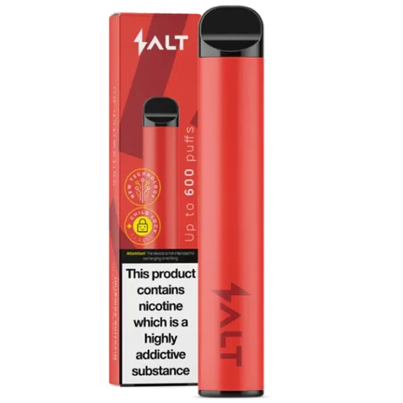 SALT Blood Orange 20 mg är lämplig för dig som vill ha en engångs vape med nikotin. Extremt lättanvänd produkt som dessutom är snygg med sin sidenmatta röda färg. En vape räcker till 600 stycken puffar.