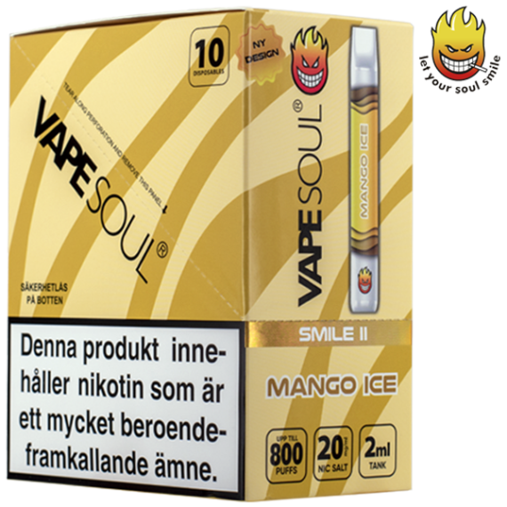 Vapesoul Smile II Mango 20 mg 10 pack