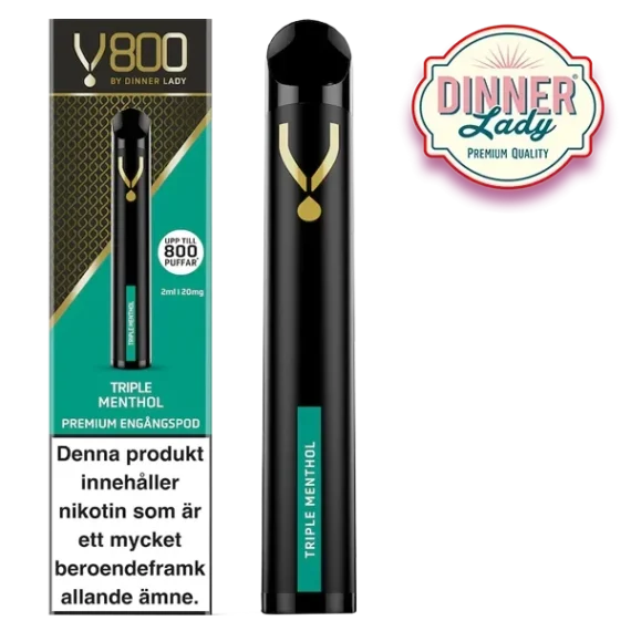 Dinner Lady V800 Engångspod Triple Menthol 20 mg