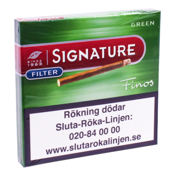 Signature Finos Green Filter Cigariller.