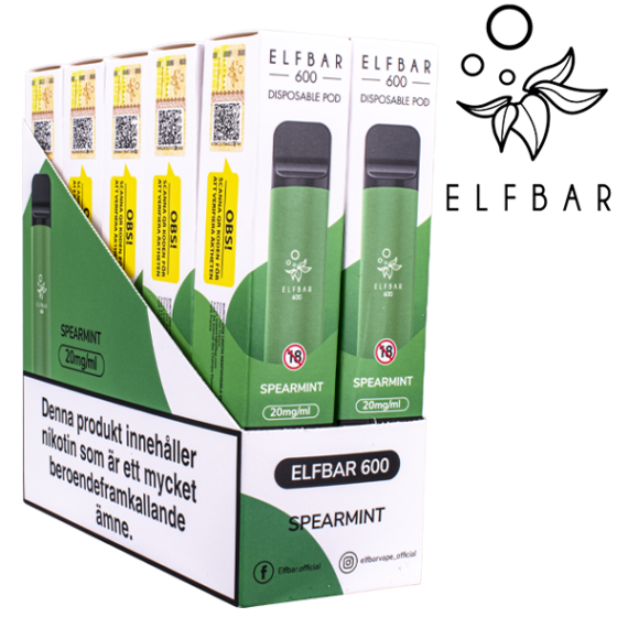 Elf Bar 600 Spearmint 20 mg