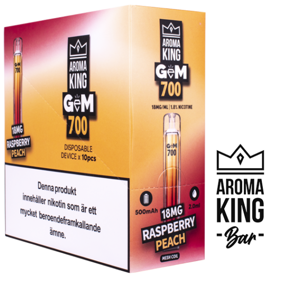 Aroma King Gem Raspberry Peach 18 mg