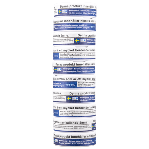 Stingfree Strong Blue Mint All White Slim Portion Stock 10 Pack