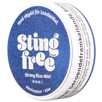 Stingfree Strong Blue Mint All White Slim Portion Nikotinpåsar