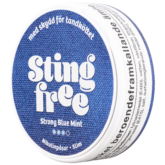 Stingfree Strong Blue Mint All White Slim Portion Nikotinpåsar