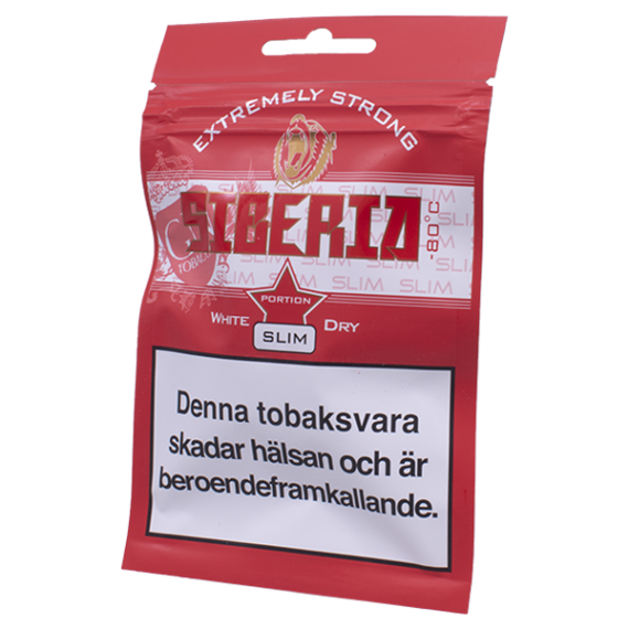 Siberia White Dry Slim Portionssnus Softpack