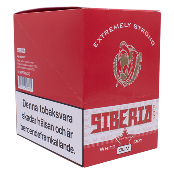 Siberia White Dry Slim Portionssnus Softpack