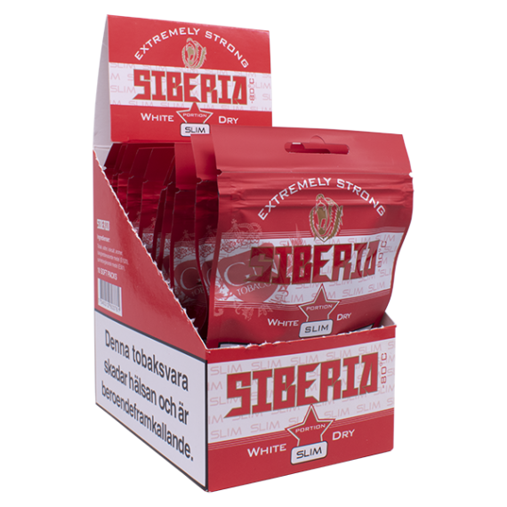 Siberia White Dry Slim Portionssnus Softpack