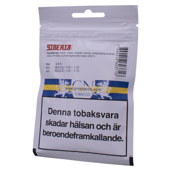 Siberia White Dry Portionssnus Softpack