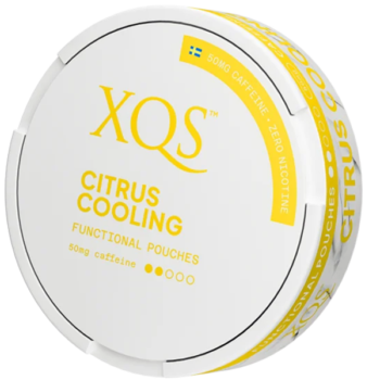 XQS Citrus Cooling Nikotinfri Slim Functional Pouches All White Portion.