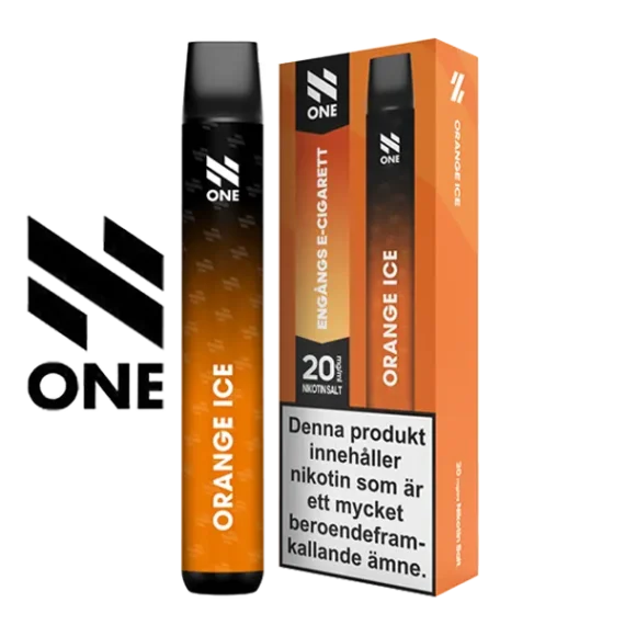 N ONE Orange Ice 20 mg engångsvape i förpackning