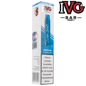 IVG BAR Plus+ Energy Ice 20 mg Vapeförpackning