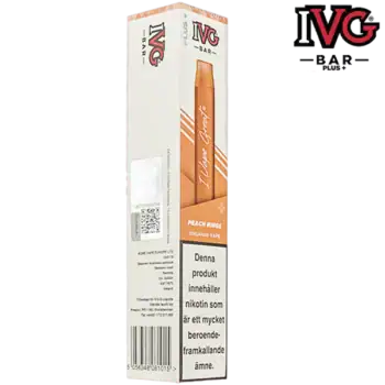 IVG BAR PLUS+ Peach Rings 20 mg Förpackning från sidan