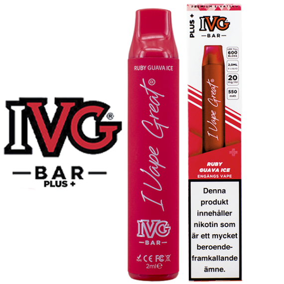 IVG BAR PLUS+ Ruby Guava Ice 20 mg
