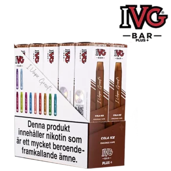 IVG Bar Plus+ Cola Ice 20 mg säljs i 10-pack