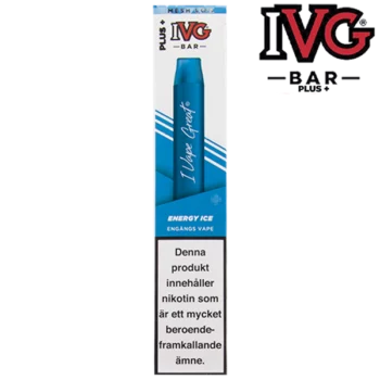 IVG BAR Plus+ Energy Ice 20 mg Enhetens förpackning