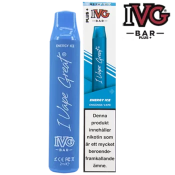 IVG BAR Plus+ Energy Ice 20 mg E-cigarett med förpackning