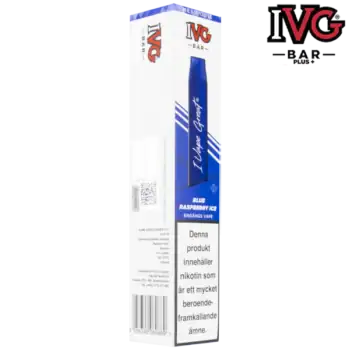 IVG Bar Plus+ Blue Raspberry Ice 20 mg Vapeförpackning