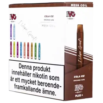 IVG Bar Plus+ Cola Ice 20 mg säljs i 10-pack