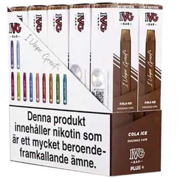IVG Bar Plus+ Cola Ice 20 mg säljs i 10-pack
