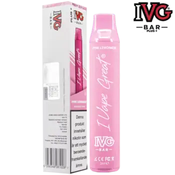 IVG BAR PLUS+ Pink Lemonade 20 mg Vejp och förpackningen
