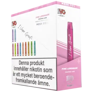 IVG BAR PLUS+ Pink Lemonade 20 mg Displayförpackning med 10