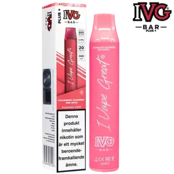 IVG BAR PLUS+ Strawberry Raspberry Pink Apple 20 mg