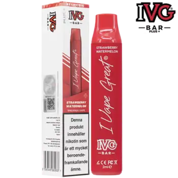 IVG BAR PLUS+ Strawberry Watermelon 20 mg Jordgubb Vattenmelon Melon E-cigarett Engångsvape Vape
