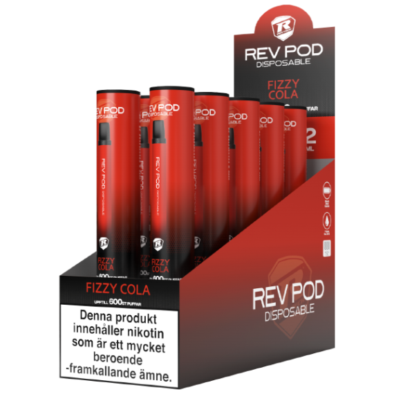 REV POD Fizzy Cola 10 mg - 10 pack.