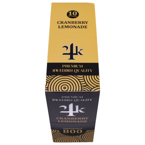 24K Cranberry Lemonade 14 mg. 10 pack E-cigaretter