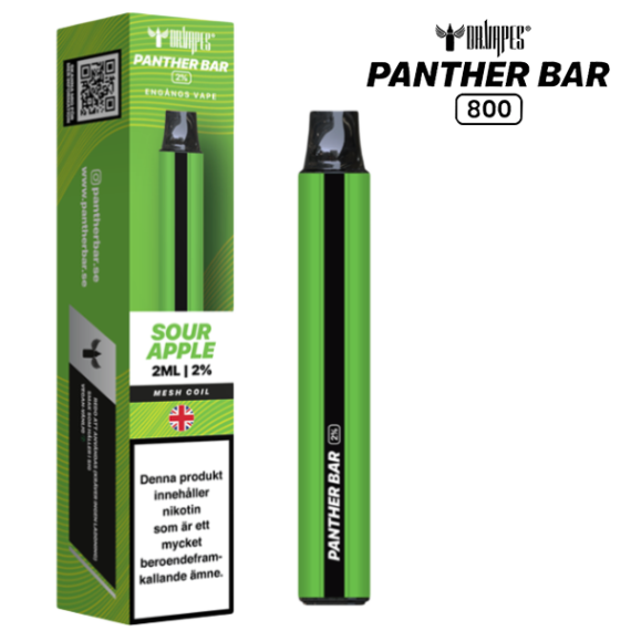 Panther Bar Sour Apple 20 mg E-cigarett