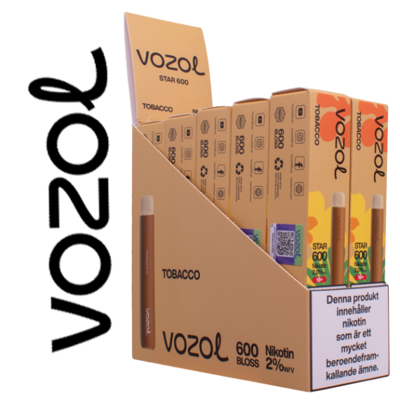 VOZOL Star 600 Tobacco 20 mg tiopack