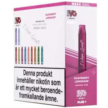 IVG BAR PLUS+ Berry Lemonade 20 mg 10-pack engångavejp
