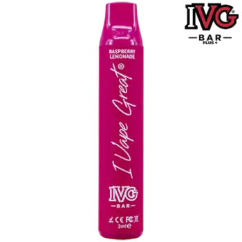 IVG BAR PLUS+ Raspberry Lemonade 20 mg Hallon Lemonad Engångsvape Vape E-cigarett Nikotin