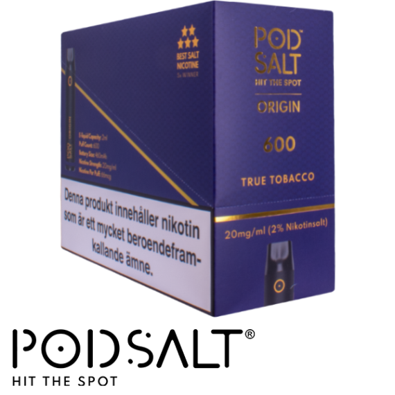 Pod Salt Go 600 True Tobacco 10-pack