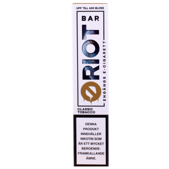 Riot Bar Classic Tobacco 10 mg - förpackning