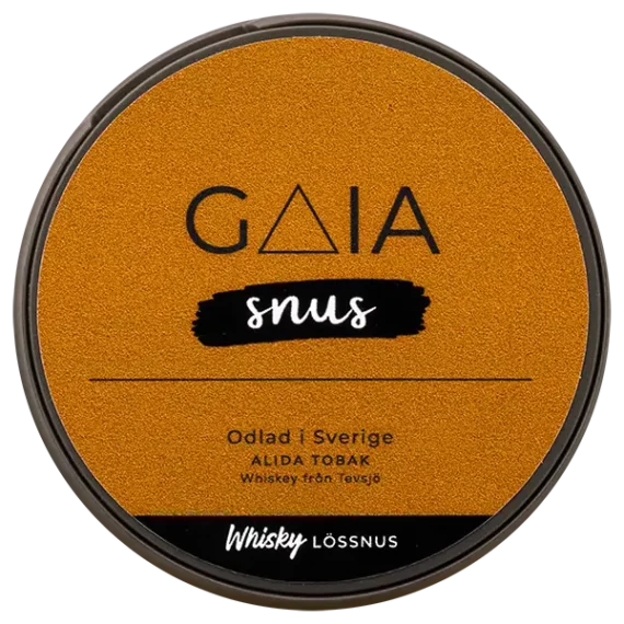 Gaia Whisky Lössnus Lock Design Dosa Snus Brun Odlad I Sverige Alida Tobak